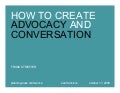 How to create advocacy and conversation, Planning-ness 2009