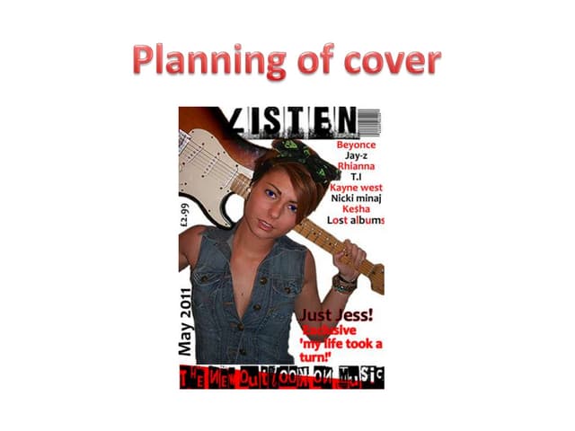 Planning of front cover