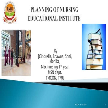 Planning of nursing educational institute