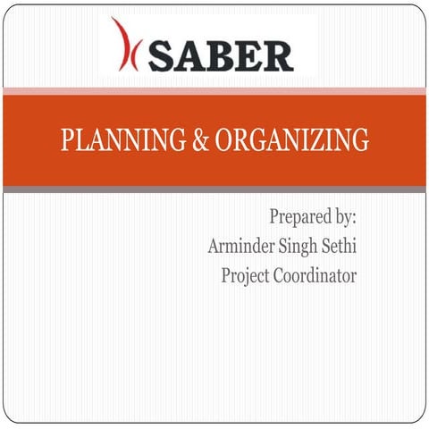 Planning & organizing