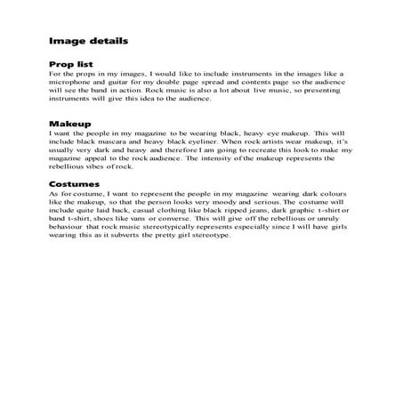 costume, makeup and props