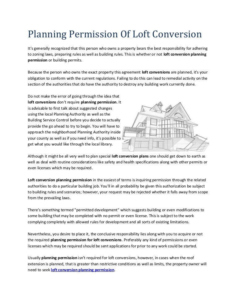 Planning Permission Of Loft Conversion