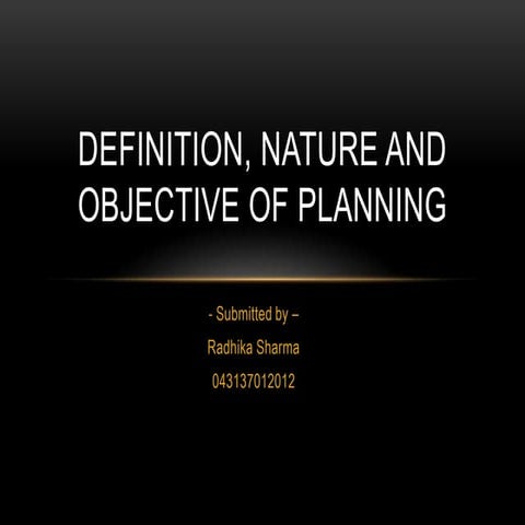 Planning ppt on 11 2-12