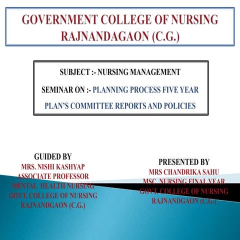 PLANNING PROCESS -FIVE YEAR PLAN,COMMITTEES REPORTS AND POLICIES.pptx