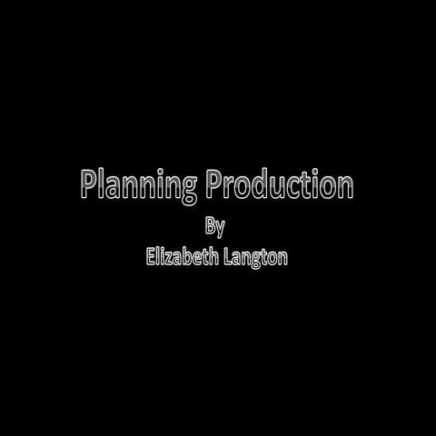 Planning production