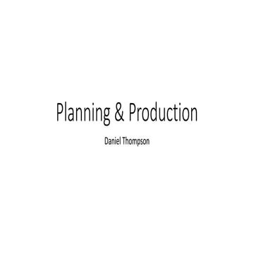 Planning & Production FMP