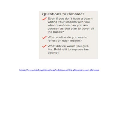 Planning questions to consider