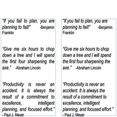 Planning quotes