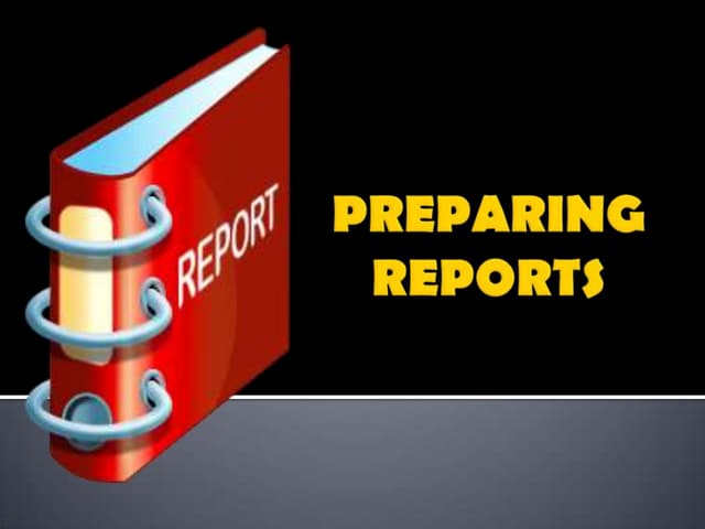 PLANNING/WRITING/COMPLETING REPORTS(Progress Report)