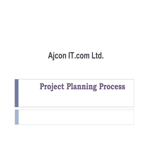 Process of Project Planning