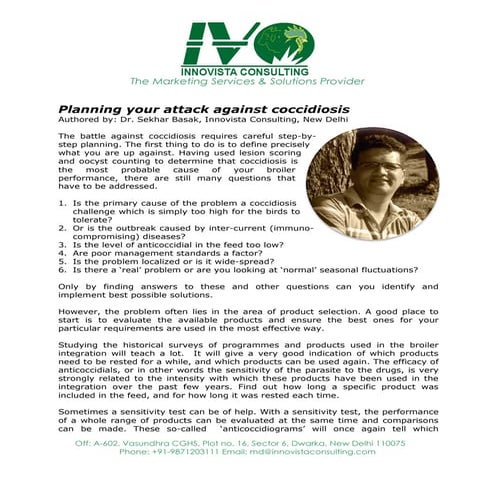 Planning your attack against coccidiosis