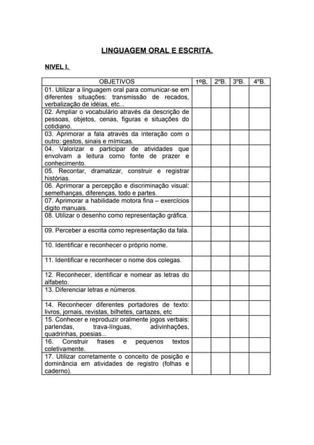 Fichas de Avaliação  Ed. Infantil