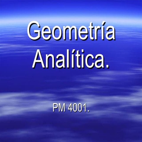 Geometría Analítica