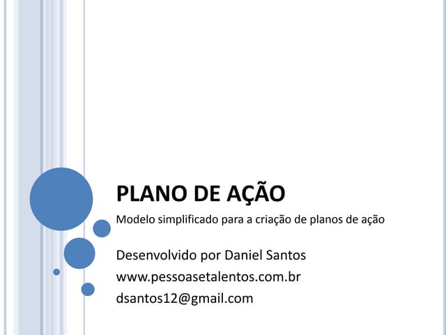 Plano de ação - Modelo