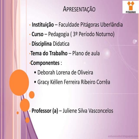 Plano de Aula