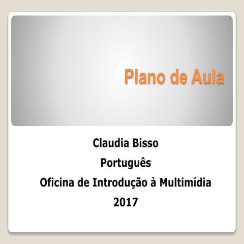 Plano de aula- Multimídia