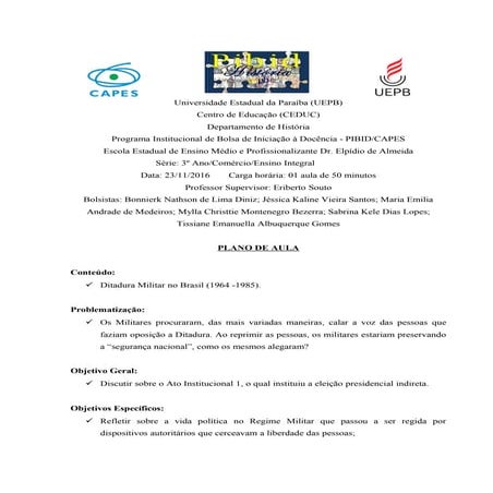 Plano de aula jogo quebrando a cabeça