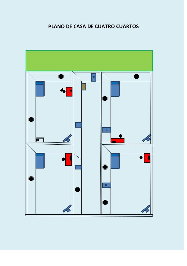 Plano De Casa De Cuatro Cuartos