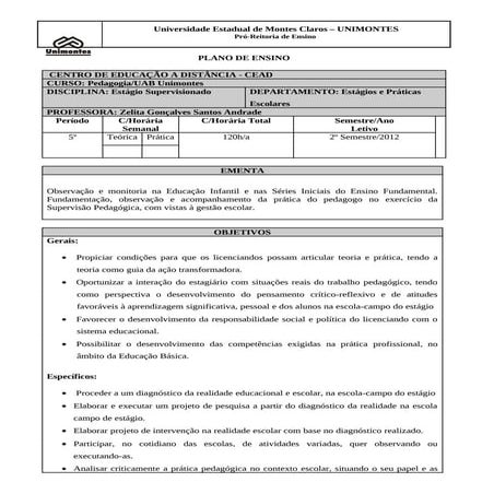 Plano de ensino | PDF