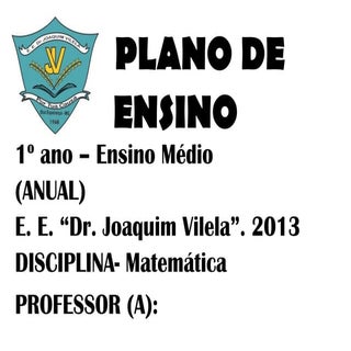 Plano de ensino marwmatica ensino m...