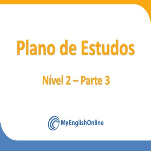 Plano de estudos - nivel 2 - parte 3