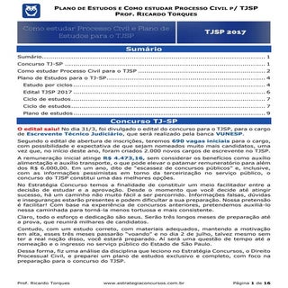 Plano de Estudos TJSP