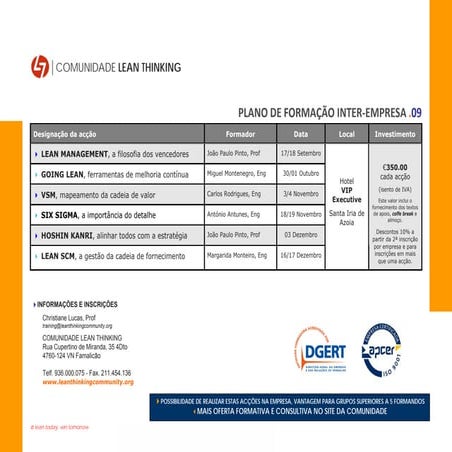Plano de Formação 2009