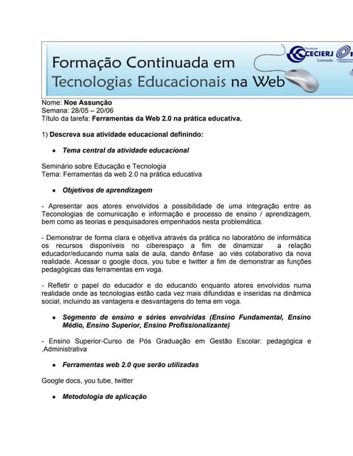 Plano do seminário   -educação e te...
