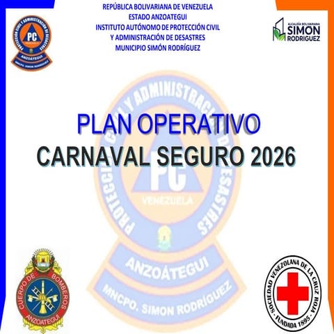 Plan Operativo Carnaval Seguro 2026 en Municipio Simón Rodríguez ...