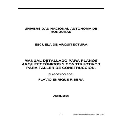 Planos arquitectónicos y constructivos