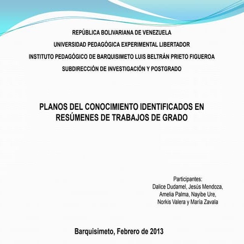 Planos del conocimiento trabajos de grado power nayibe