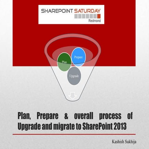 Plan, prepare & overall process of upgrade and migrate to SharePoint 2013