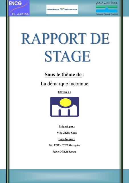 telecharger page de garde rapport de stage word
