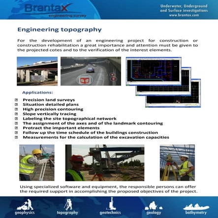 Geophysics, geotechnisc and topographics exploration