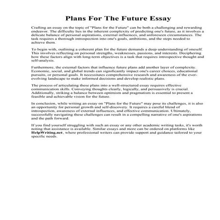 Plans For The Future Essay.pdf