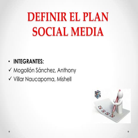 Modelo de plan de social media | DOC
