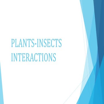 Plant insects interactions
