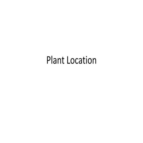 Plant  Location