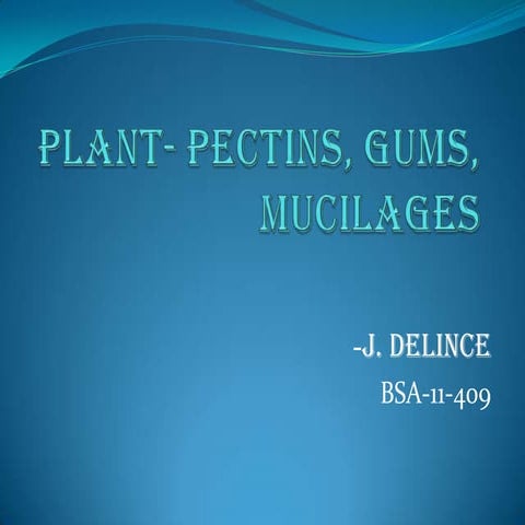Plant mucilages,pectins,gums