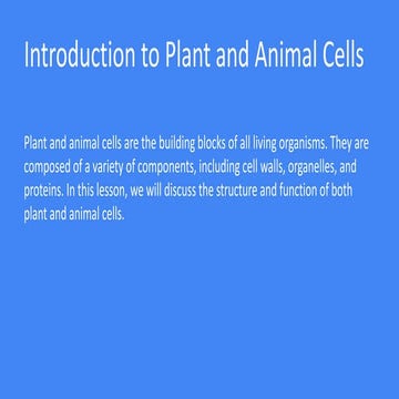 Introduction to Plant and Animal Cell.pptx