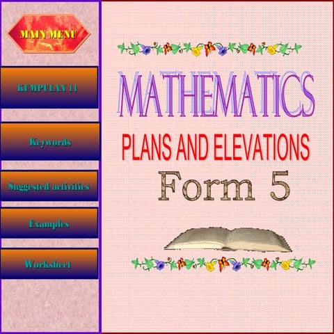 Plant and elevations