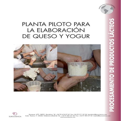 Planta piloto para la elaboración de queso y yogur
