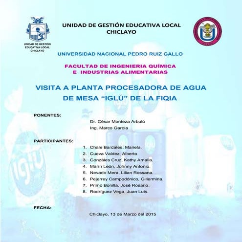 Planta procesadora de agua ozonizada