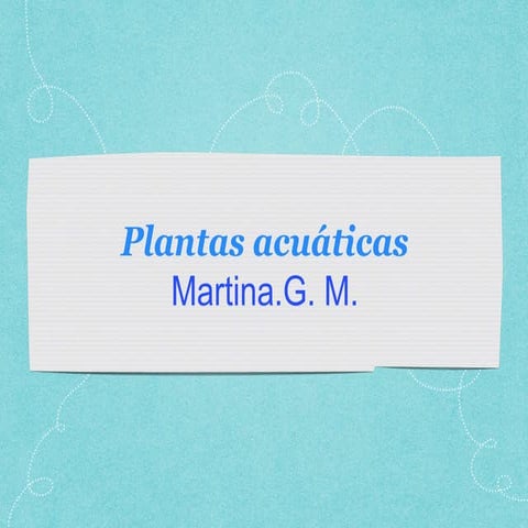 Plantas acuaticas