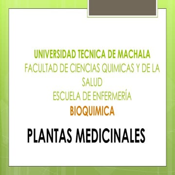 Plantas medicinales y sus efectos