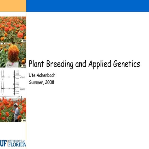 Plant Breeding and applied Genetics . ppt