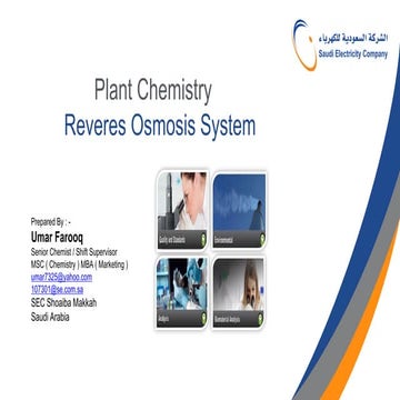 Plant chemistry RO system 