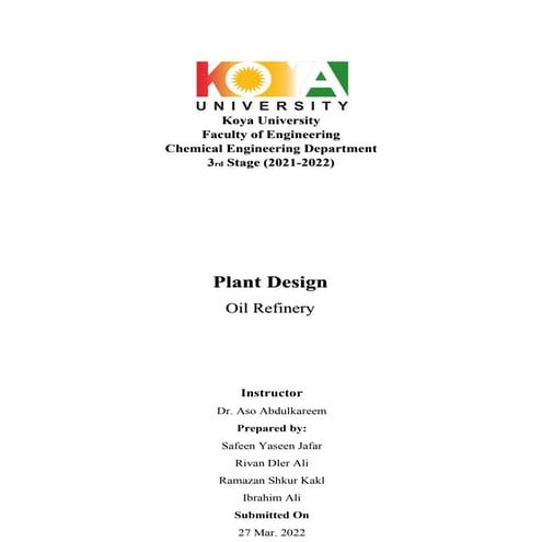 Plant Design Report-Oil Refinery.pdf