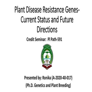 Plant disease resistance genes: current status and future directions.