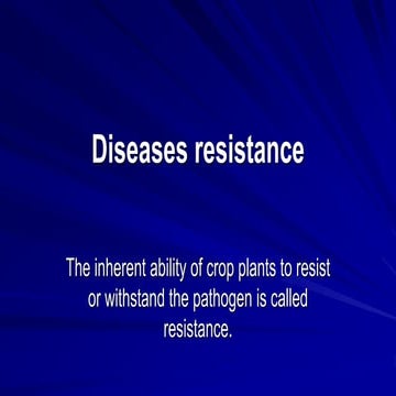Plant diseasesresistance